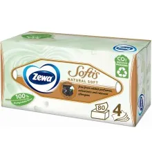 Серветки косметичні Zewa Softis Natural Soft 80 шт. (7322541351414)