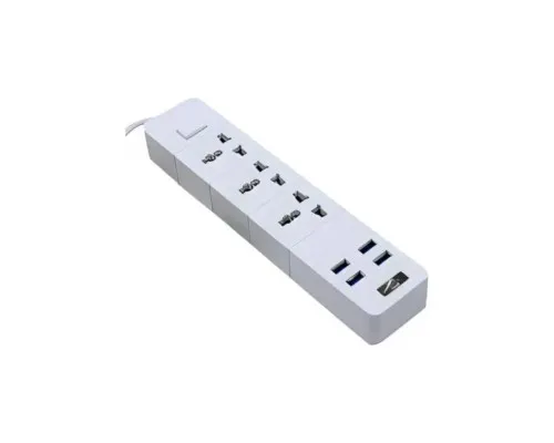 Мережевий фільтр живлення Voltronic TВ-Т08, 3роз, 4*USB White (ТВ-Т08-White)