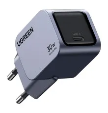 Зарядний пристрій Ugreen USB-C PD30W GaN X703 gray (35006)