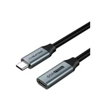 Дата кабель USB-C M to USB-C F 0.5m 5Gbps 60W 4K60Hz Cabletime (CA913664)