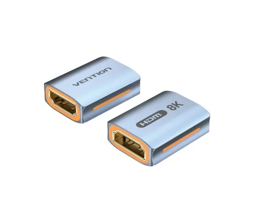 Перехідник HDMI F to HDMI F 8K Aluminum black Vention (AIUH0)
