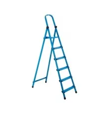 Драбина Work's стрем'янка металева 406 6 сх., синя (63273)