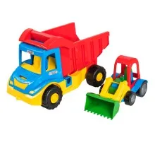 Машинка для дітей Tigres "Multi truck" вантажівка з трактором жовтий (39219)