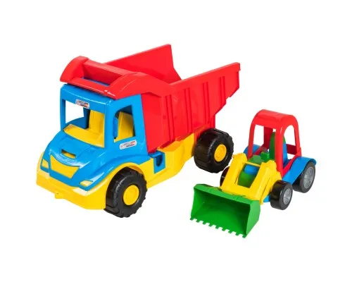 Машинка для дітей Tigres "Multi truck" вантажівка з трактором жовтий (39219)