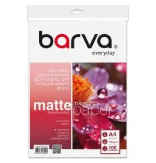 Фотопапір Barva A4, Everyday, Matted, double-sided, 140g/m2, 100c (IP-BE140-414)