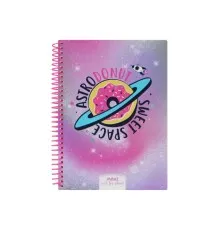 Блокнот Maxi А5, пластикова обкладинка, спіраль, 80 арк., клітинка (MX20832-21)