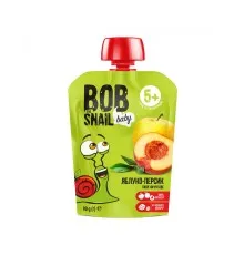 Дитяче пюре Bob Snail Равлик Боб Яблуко-персик 90 г (4820219343035)