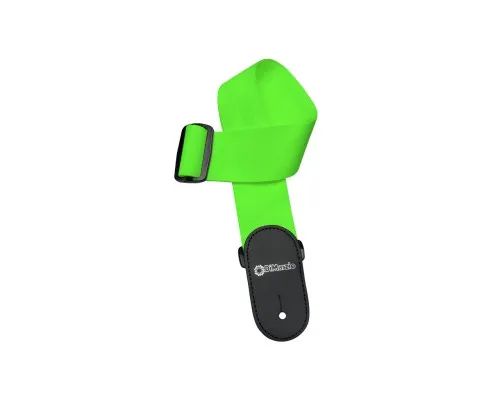 Ремінь для гітари DiMarzio Nylon With Leather Ends Neon Green (DD3100NGN)