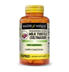 Трави Mason Natural Розторопша (Сілімарін), Milk Thistle (Silymarin), 60 капсул (MAV-12995)