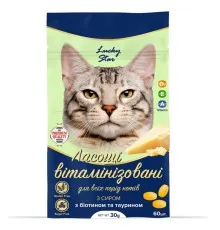 Ласощі для котів Lucky Star Вітамінізовані з сиром 30 г (4820275972194)