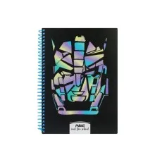 Блокнот Maxi А5, пластикова обкладинка, спіраль, 80 арк., клітинка (MX20832-09)