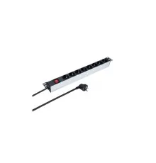 Силовий блок Kingda 19" 1U 8xSchuko, вимикач, кабель 2м (KD-PDU-GM-1U-P8)