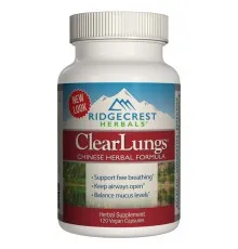 Трави Ridgecrest Herbals Комплекс для Підтримки Легких, Рослинна Китайська (RCH136)
