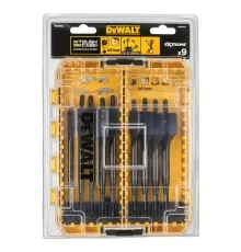 Набір свердл DeWALT перових EXTREME IMPACT по дереву, 9 шт, кейс Tough Case (DT70751)