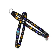 Шлея для собак WAUDOG Nylon з QR-паспортом "NASA" S (5465)