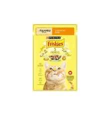 Вологий корм для кішок Purina Friskies шматочки у соусі з куркою 85 г (7613036965262)