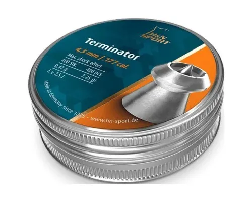 Пульки H&N Terminator 4,5 мм 0,47 г 400 шт/уп (92214500003)