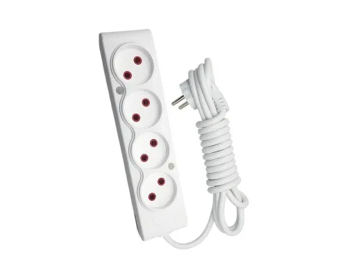 Мережевий подовжувач TECCO 5м 4 поста white (8681277841507)