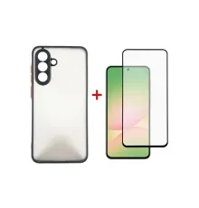 Чохол до мобільного телефона Dengos Kit Samsung Galaxy A56 Matte + glass (Black) (DG-KM-141)