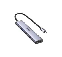 Порт-реплікатор Ugreen CM478 USB Type-C HDMI, USB/3.0, Type-C for charging PD/100W (15495)