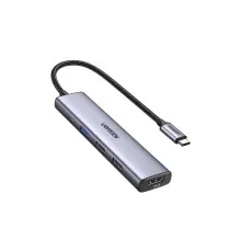 Порт-реплікатор Ugreen CM478 USB Type-C HDMI, USB/3.0, Type-C for charging PD/100W (15495)