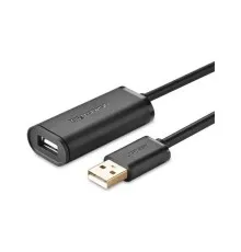 Дата кабель USB 2.0 AM to AF 10.0m Active black Ugreen (10321)