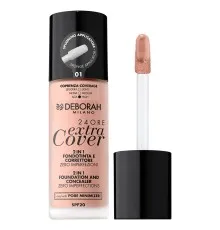 Тональна основа Deborah 24Ore Extra Cover SPF20 01 30 мл (8009518333923)