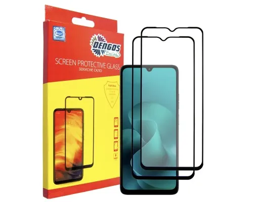 Скло захисне Dengos Motorola G06 / G06 Power Black 2 pcs (DG-TG2P-92)