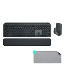Комплект Logitech MX Keys for Business UA Graphite + Desk Mat Studio Series Mid Grey (MX920-010933)