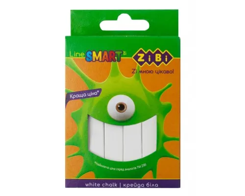 Крейда ZiBi біла 12 шт, SMART Line (ZB.6705-12)