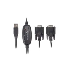 Перехідник USB 2.0 to 2хCOM (9+25pin) 1.4m Viewcon (VE591)