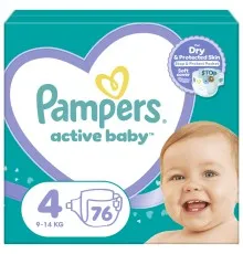Підгузки Pampers Active Baby Maxi Розмір 4 (9-14 кг) 76 шт (8001090949615)