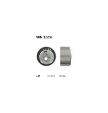 Ролик натягувача ременя SKF VKM 12206