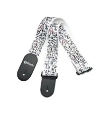 Ремінь для гітари DiMarzio Steve Vai Print Art Strap White (DD3142)