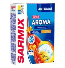 Пральний порошок Sarmix Active Aroma для всіх типів прання 300 г (4820268104199)