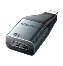 Перехідник HDMI F to USB-C M 4K60Hz Essager (EZJHD60-MJ0G-P)