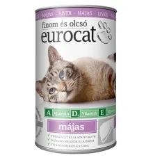 Консерви для котів EuroCat шматочки в желе з печінкою 415 г (5999886848118)