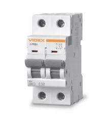 Автоматичний вимикач Videx RS6  2п 32А 6кА С (VF-RS6-AV2C32)
