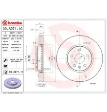 Гальмівний диск Brembo 09.A971.11
