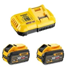 Набір акумулятор + зарядний пристрій DeWALT ЗП 18V, 54V, вихідний струм 8А, 2x12Ah(54V) (DCB118Y2)