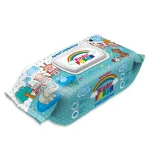 Дитячі вологі серветки Kinder Fresh М, з клапаном, 120 шт (4820237500595)