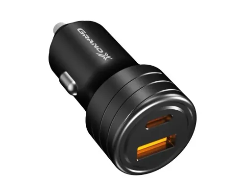 Зарядний пристрій Grand-X CH-30B 30W 1xUSB + 1xUSB-C PD + QC3.0 AFC FCP SCP VOOC Black (CH-30B)