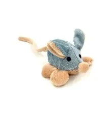 Іграшка для котів Hippie Pet Мишка сіро-бежева 8 см (HIPCT2304066)