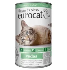 Консерви для котів EuroCat шматочки в желе з олениною 415 г (5999886848149)
