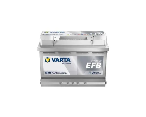 Акумулятор автомобільний Varta BlueDynamicEFB70AhЕв(-/+)(760EN) N70 (570500076)