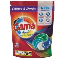 Капсули для прання Gama Color & Darks 4 в 1 для кольорової та темної білизни 60 шт. (8435495831310/8435495836759)