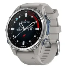 Смарт-годинник Garmin Descent Mk3, 43mm, Passvtd Steel/Fog Gry, Dive Computer, GPS дайвінг комп'ютер (010-02753-04)