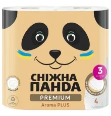 Туалетний папір Сніжна Панда Premium Aroma Plus 3 шари 4 рулони (4820183972880)