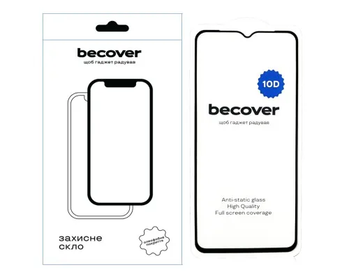 Скло захисне BeCover Samsung Galaxy A04e SM-A042 10D Black (711347)