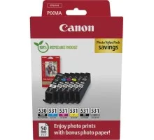 Картридж Canon PGI-530/CLI-531 Multipack BK,C,M,Y,GY (6117C004)